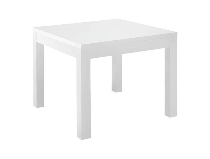 DEYTON - Table de Repas Carrée 100cm Laquée Blanc Brillant