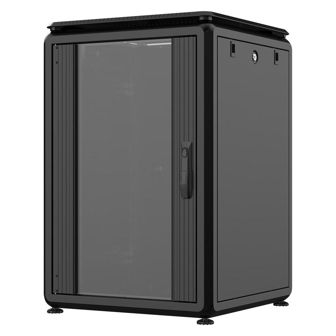 Rockstable Rockstable16HE 19 Zoll 600x600x872mm (BxTxH) Serverschrank | Netzwerkschrank Glastür - Premium Line (16 HE, 19 Zoll Rack) (RSPL19-6616)