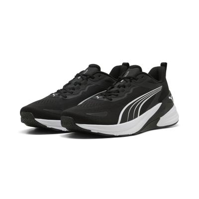 Trainingsschuh PUMA "Action Pro Trainingsschuhe Erwachsene", Damen, Gr. 37, schwarz-weiß (schwarz, weiß), Obermaterial: Synthetik, Textil. Futter: Textil. Innensohle: Textil. Laufsohle: Gummi, Schuhe