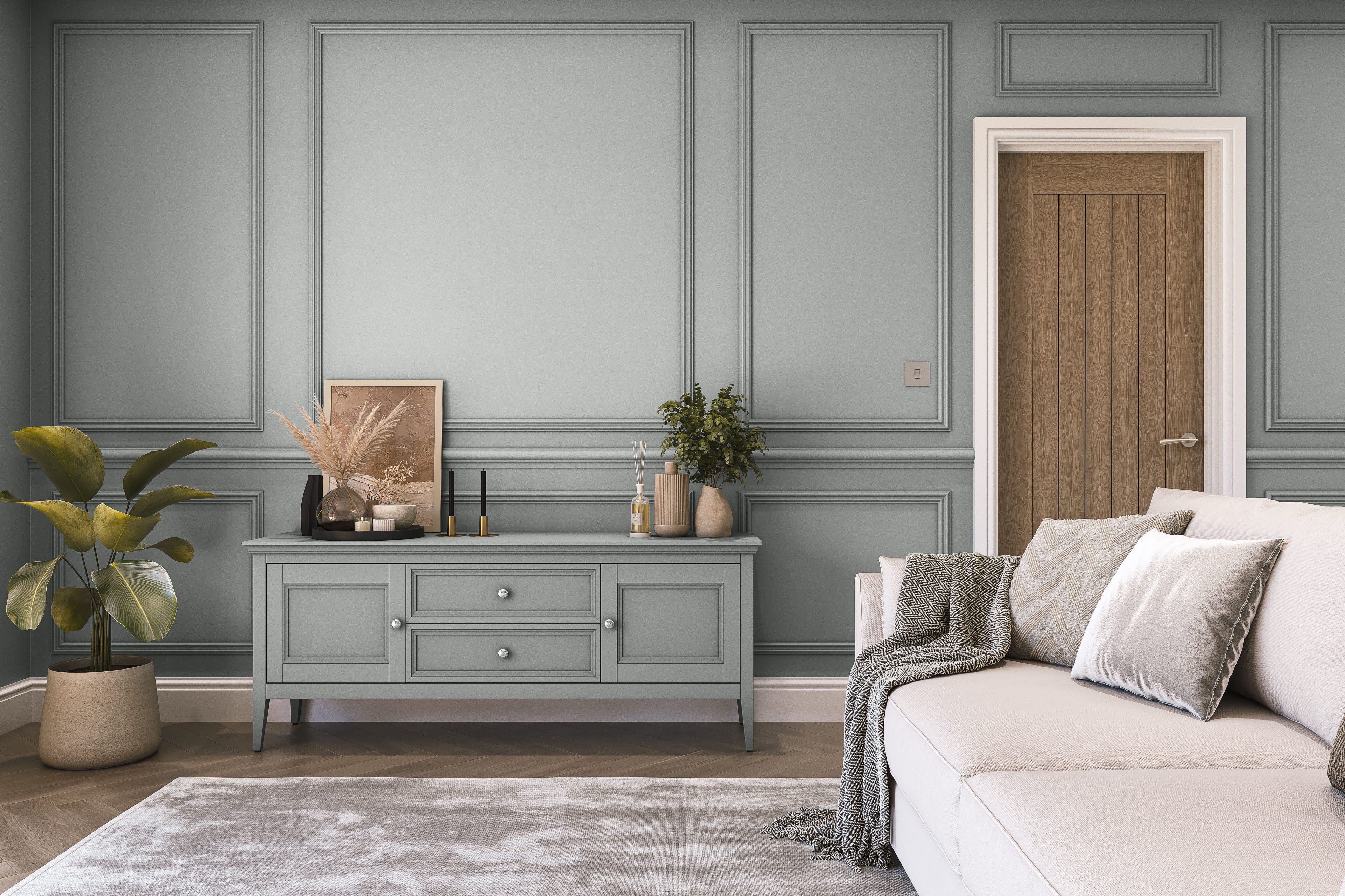 Hemway Chalk Paint   Dove Grey   Shabby Chic   Furniture   Chalky Matt Finish - Dove Grey - 1L