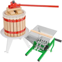 Wiltec Obstpresse, Entsafter, Braun, Rot