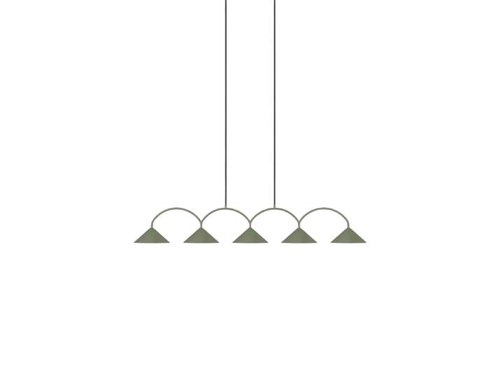 Design Pendellampe „Curve 5“ Moosgrün Globen Lighting