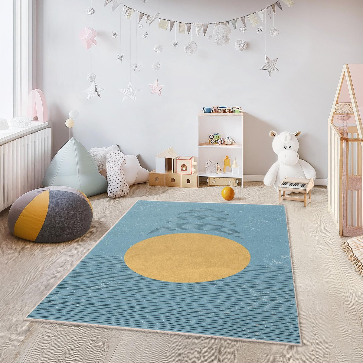 Merkloos Abstract Modern Kindertapijt Rechthoekig voor de Kinderkamer