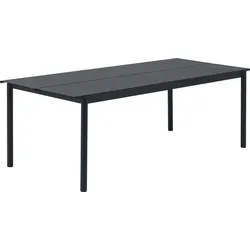Linear Tisch 220 x 90 cm, schwarz