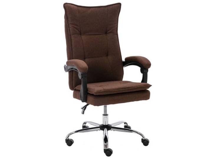 SOLDES d'Automne Chaise de bureau - design élégant et Pour salon - Marron Tissu - 64x68x120cm 864
