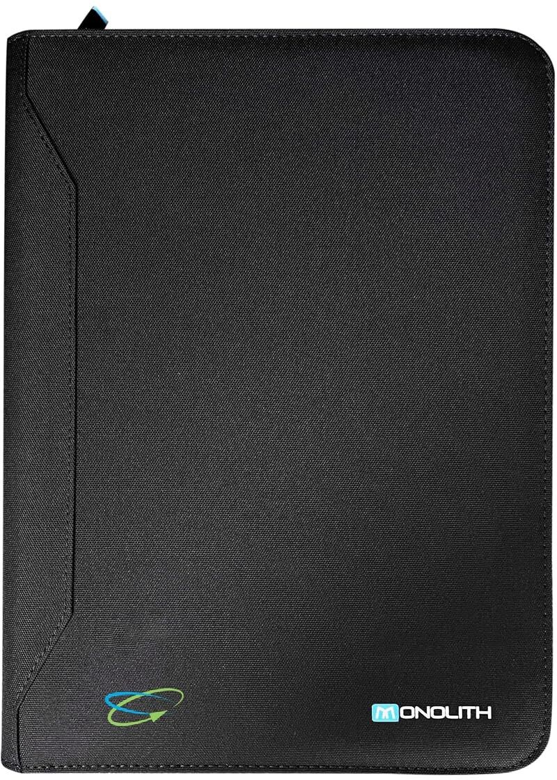 Monolith Blueline Zipped Conference Folder A4 Black (3351)