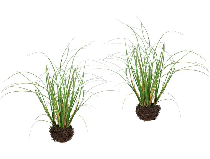 Kunstpflanze I.GE.A. Gras im Reisig , grün, B:15cm H:25cm L:15cm, Kunststoff, Kunstpflanzen, Kunstpflanze, Künstlicher Grasbusch, 2er Set