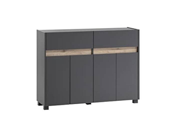 Schildmeyer Cosmo Kommode, Holzwerkstoff, anthrazit, 112,2 x 33 x 84,8 cm