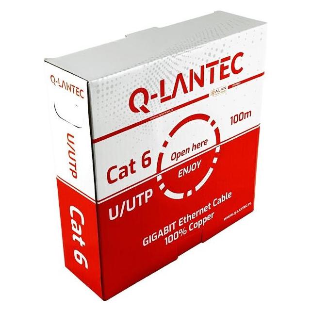 Q-Lantec U/UTP Kat.6A Netzwerkkabel verdrillte Leitung LSOH (U/UTP, CAT6a, 100 m) (KIU6PVC100Q)