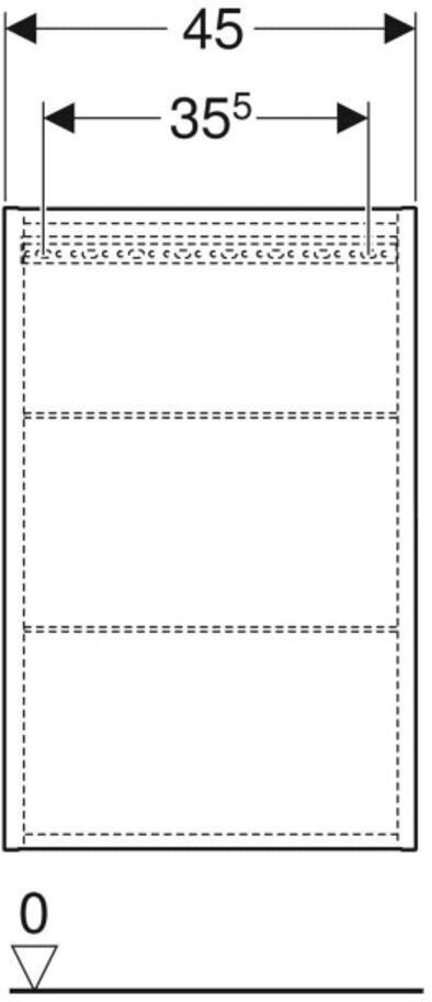Geberit Hängeschrank 45x70x15cm, recht., 1 T., we/ma lackiert (502318013)