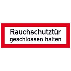 SafetyMarking 21.2861 Hinweisschild Rauchschutztür geschlossen halten Folie selbstklebend (B x H) 210 mm x 74 mm 1 St.