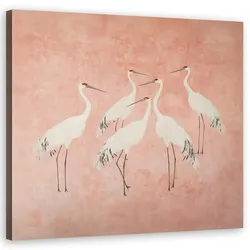 WANDBILD kraniche tiere abstrakt
