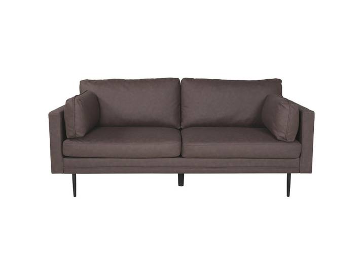 Livetastic 2-Sitzer-Sofa, Braun, Schwarz, Metall, 203x84x90 cm, Wohnzimmer, Sofas & Couches, Sofas, 2-Sitzer Sofas