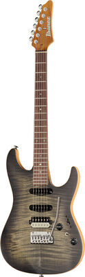Ibanez TQM2-CUF Charcoal Black Burst Flat