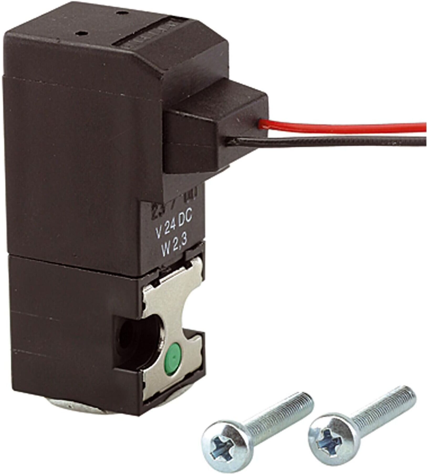 Riegler 3/2-Mini-Magnetventil direktgesteuert NC, 24 VDC, Kabel 30 cm (MV 1051.2)