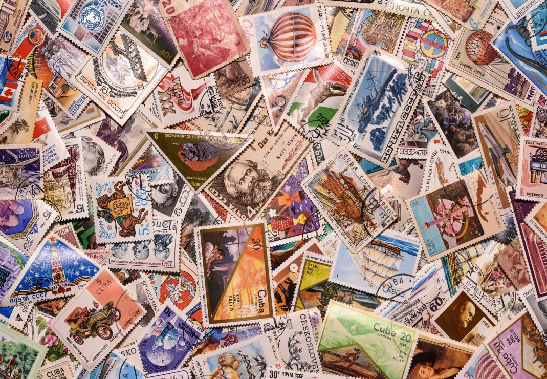 Grafika Puzzel Mijn postzegelcollectie 1000 stukjes meerkleurig karton