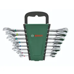 Bosch Schraubenschlüssel mit Ratsche Set 8-teiliges Set - 1600A027PS