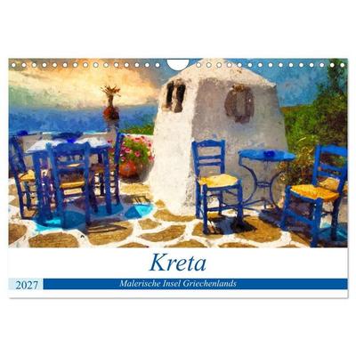 Kreta - Malerische Insel Griechenlands (Wandkalender 2027 DIN A4 quer), CALVENDO Monatskalender