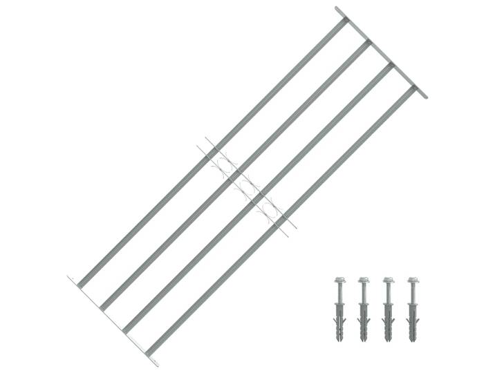 vidaXL Fenstergitter Verstellbar mit 4 Querstäben 1000-1500 mm