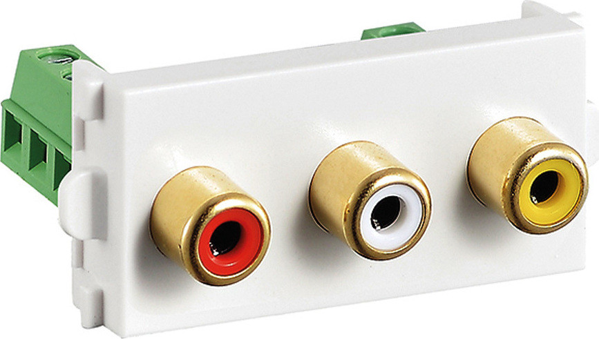 Value A/V-aansluitingssysteem met A/V-module (2x audio, 1x video)