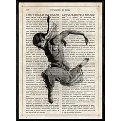 POSTER Ballerina Springen A4 Schwarzer Rahmen