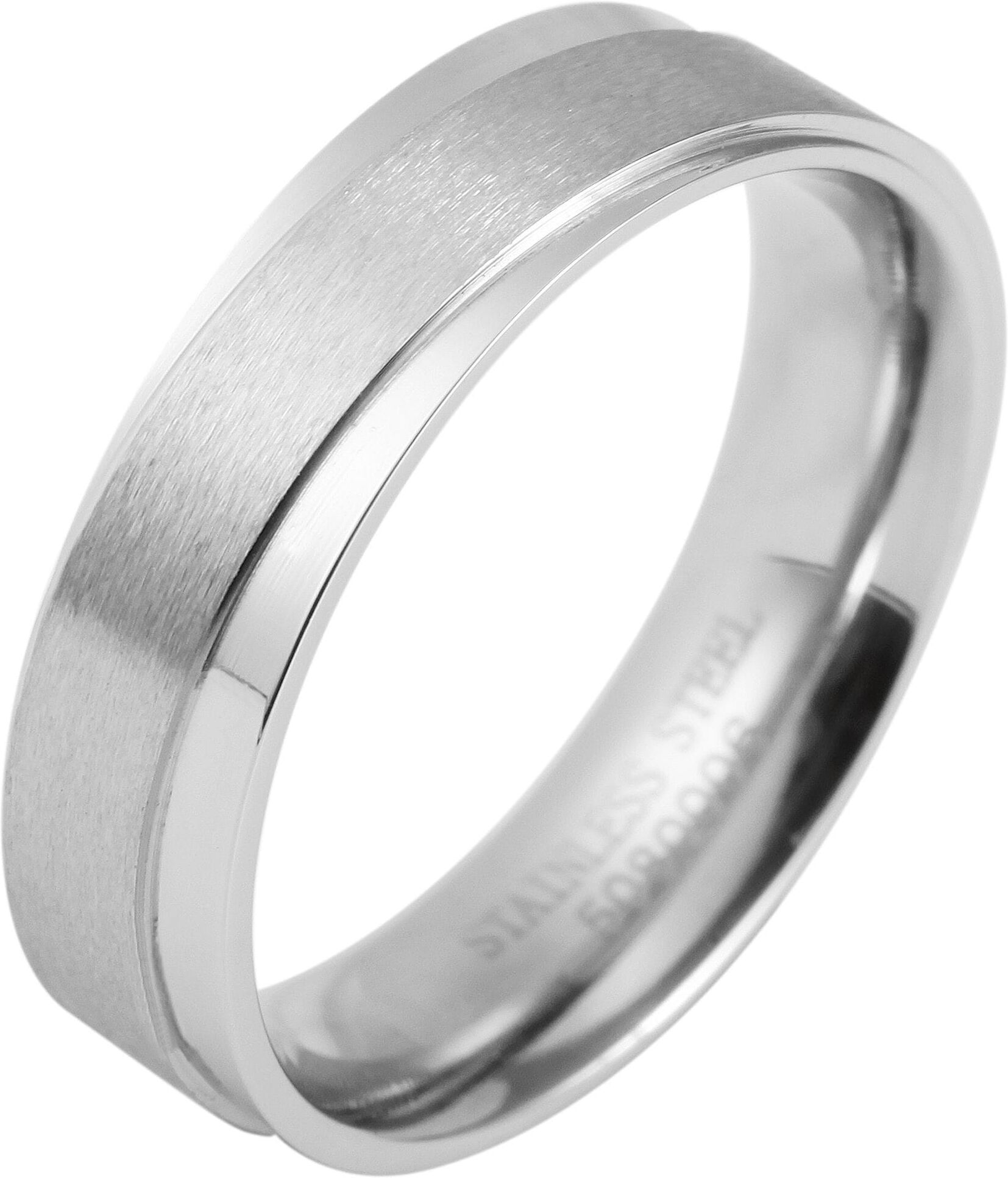 Partnerring AKZENT "Romantic Gift, silberfarbig, langlebig" Gr. 70, silber (silberfarbig), Fingerringe, Herren, 70, Edelstahl, Partnerring