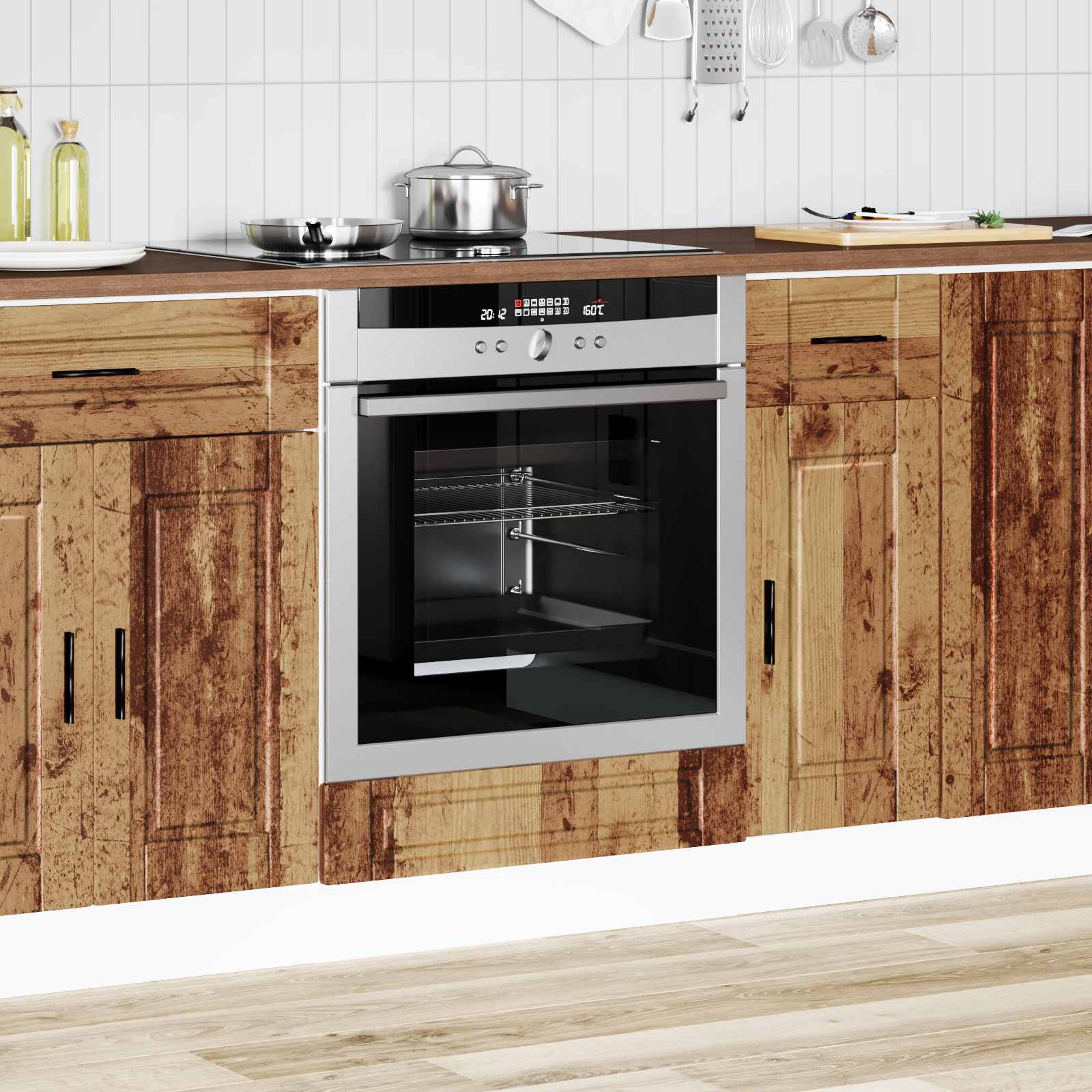 vidaXL Armoire à four Porto vieux bois bois d'ingénierie