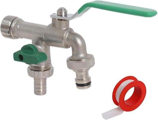 Vorstbestendige messing buitenkraan met 1/2 inch aansluiting in zilver