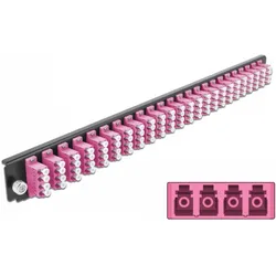 Delock Rack-Montageblech für Glasfaser-Spleissbox, Server Zubehör, Violett, Schwarz