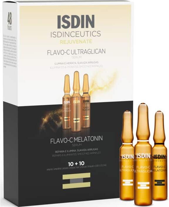 ISDIN ceutics Flavo-C Pack Ultraglican 10 Ampollas + Melatonin 10 Ampollas