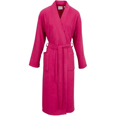 Unisex-Bademantel CARL ROSS "wash&wear" Gr. XS, pink (pink, intense rot), L:125cm, Baumwoll-Mix, Hausmäntel, Kimono