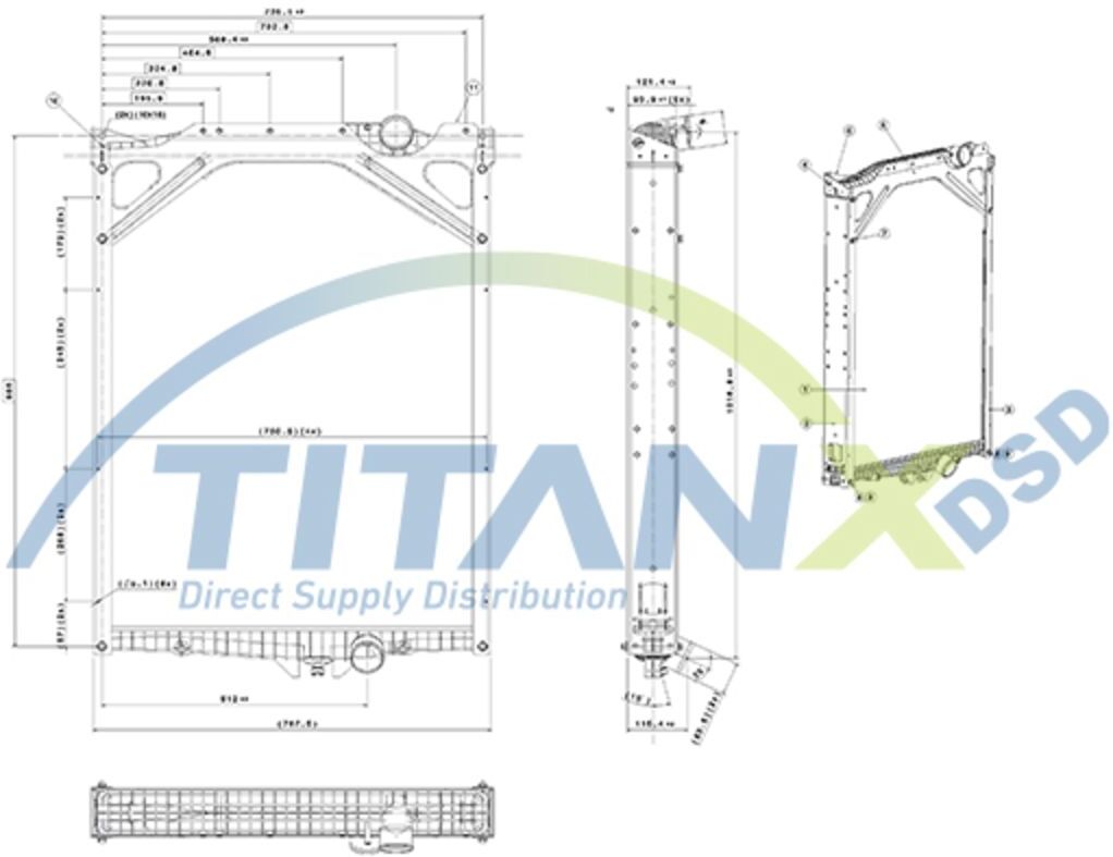Kühler, Motorkühlung TITANX RX609012