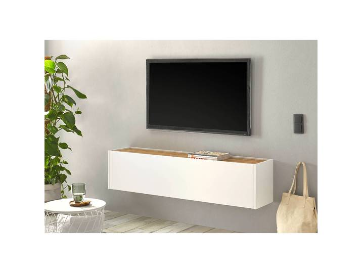Hängeschrank 150 x 35 x 30cm Weiß/Weiß