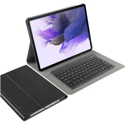 Cazy Tastatur Hülle Kompatibel mit Samsung Galaxy Tab S7 FE - Schutz Etui mit magnetisch Abnehmbarer (DE, Samsung Galaxy Tab S7 FE), Tablet Tastatur, Schwarz