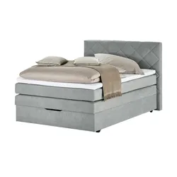 Boxspringbett   ¦ grau ¦ Maße (cm): B: 132 H: 116
