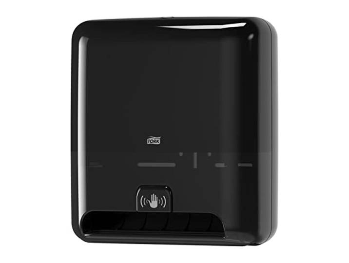 Tork Matic papieren handdoekdispenser 551108 - H1 handdoekroldispenser, contactloze sensor voor het uitgeven van losse vellen, zwart