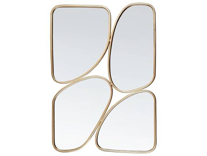 Beliani Wandspiegel Gold Eisen Rechteckig Dekorativer Glamour Stil Metall, Gefärbt, Benötigt keine Montage, 70 x 3 x 100 cm