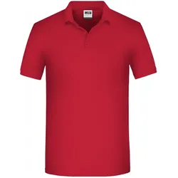 Bio Polo T-Shirt "JN874" - 4XL - red