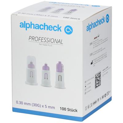 Alphacheck professional Pen-Nadeln Plus 30 Gx5 mm 100 St Kanüle
