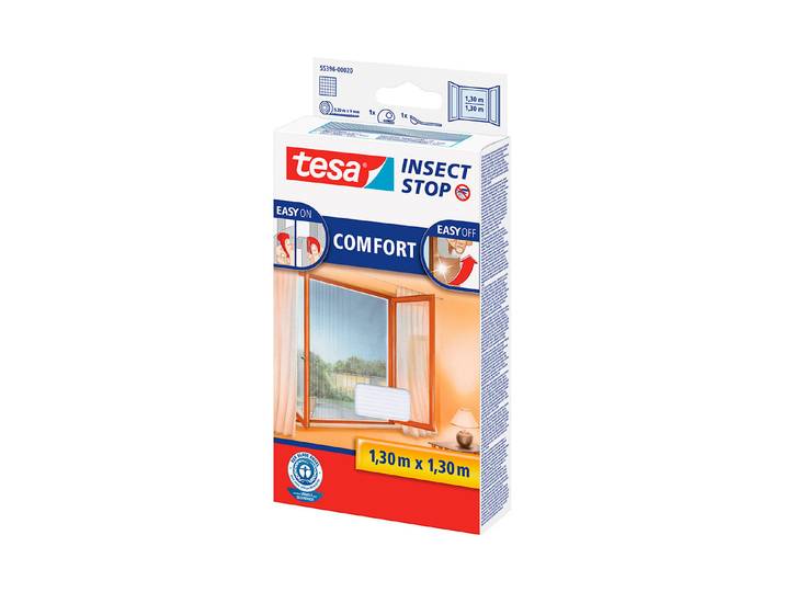 Tesa Insect Stop Fliegengitter Comfort für Fenster 1.3 × 1.3 m
