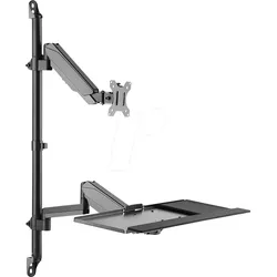 MYW HL64L - Arbeitsstation, Monitor- + Tastaturhalterung, Wandmontage