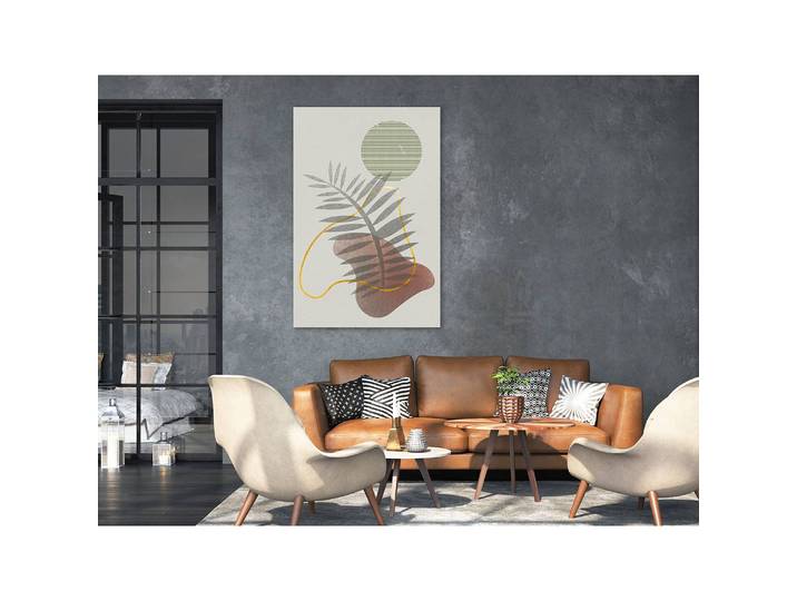 Tableau déco Shadow of Palm Tree Lin Gris 40 x 60cm
