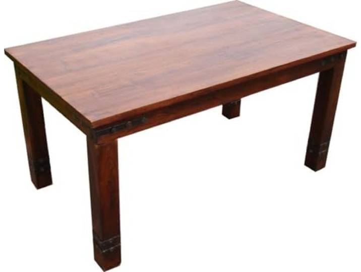 Kolonialstil Esstisch aus Akazienholz, 78 cm hoch, 90 cm breit, Modell 4
