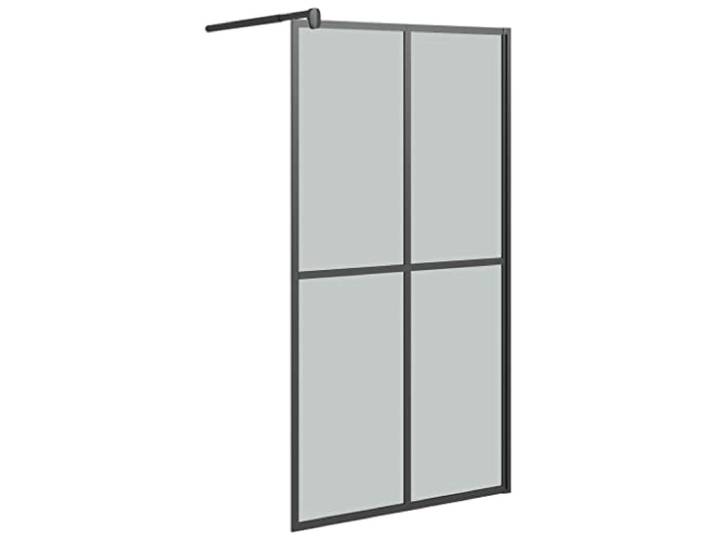 vidaXL Écran de douche 100x195 cm Verre trempé foncé