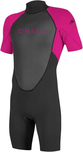 Kids Wetsuit O'Neill Reactor II Shorty 2mm Back Zip (12 - Berry)  - Black;Pink - Size: 12