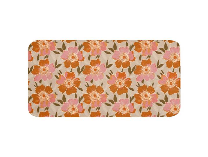WC-VORLEGER Blumen - Motiv - Retro WC Teppich 120x60 cm