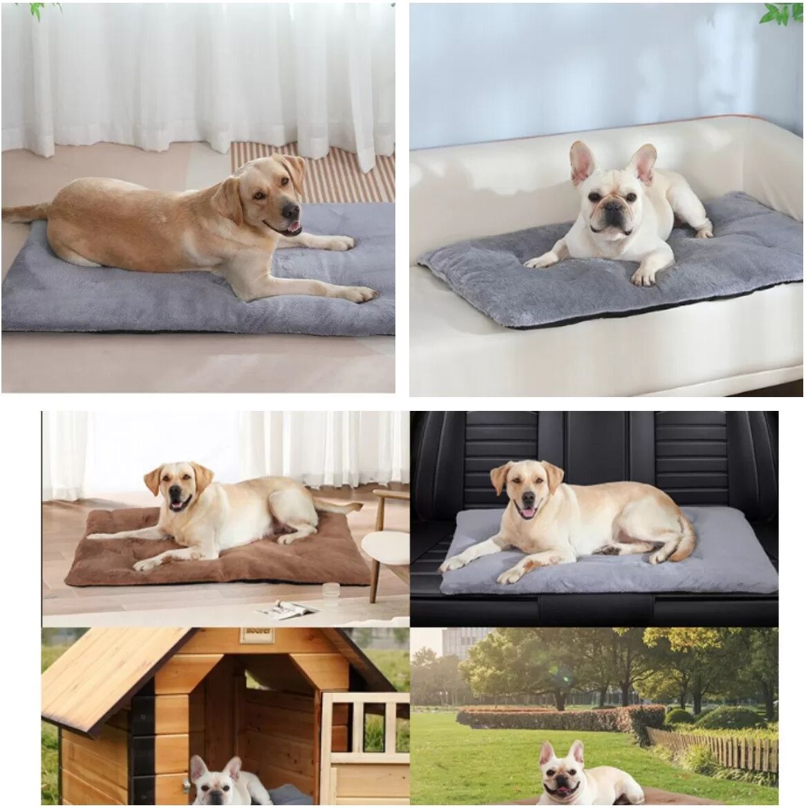 INF Tapis Auto-Chauffant pour Animaux : Lit Chaleureux et Confortable pour Chiens et Chats Gris L