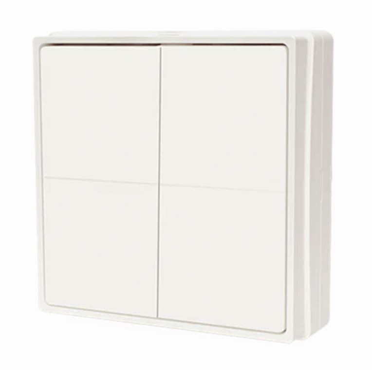 Shelly Blu ZB Wall Switch 4 Wandtaster 4-fach Bluetooth Zigbee 16 Aktionen weiß