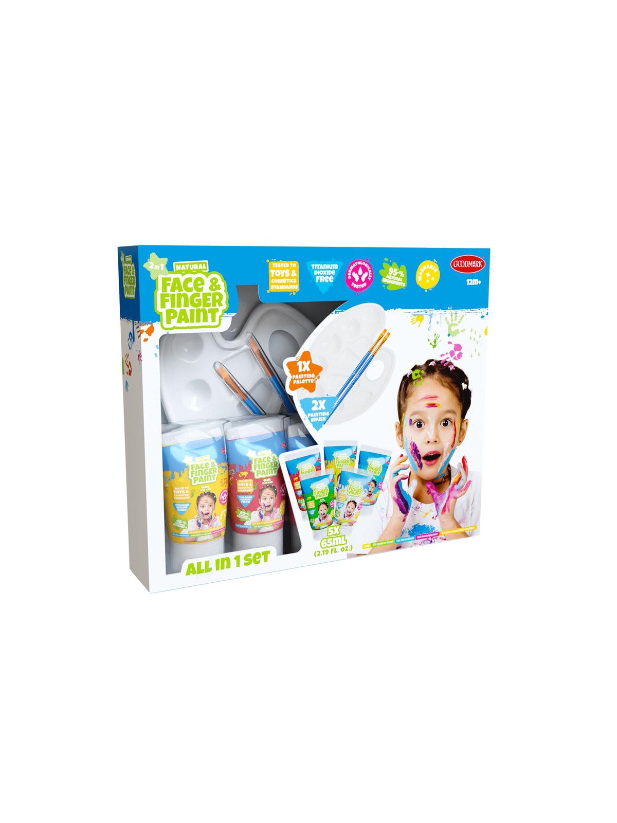 Natural Face & Finger Paint All in 1 Set