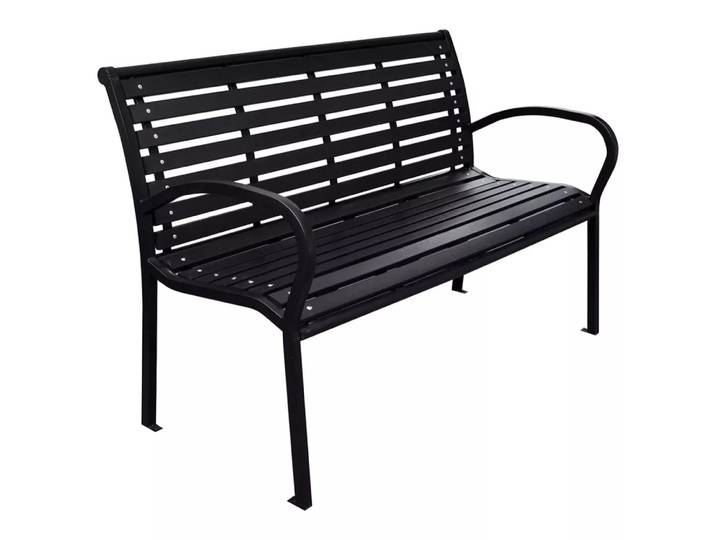 VidaXL - Gartenbank wpc, One Size, Schwarz